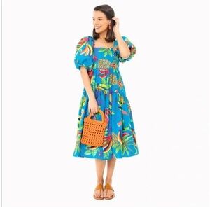 Farm Rio Blue Banana Midi Size Medium